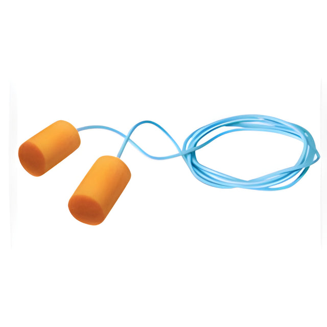 Howard Leight FirmFit Foam Ear Plugs, Corded, One Size Fits All – 100 Pairs/Box