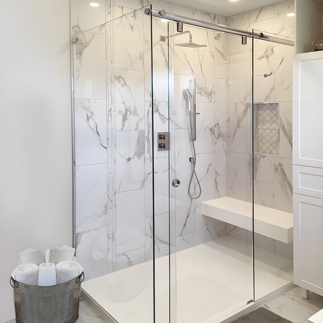 CRL Chrome 84" Hydroslide 180 Degree Sliding Shower Door Kit