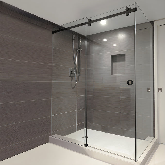 CRL Shower Door Sliding Bristol Series 180 Degree Matte Black