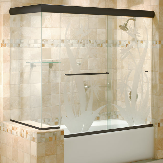 CRL Oil Rubbed Bronze 72" x 80" Cottage CK Series Sliding Shower Door Kit with Clear Jambs for 3/8" Glass