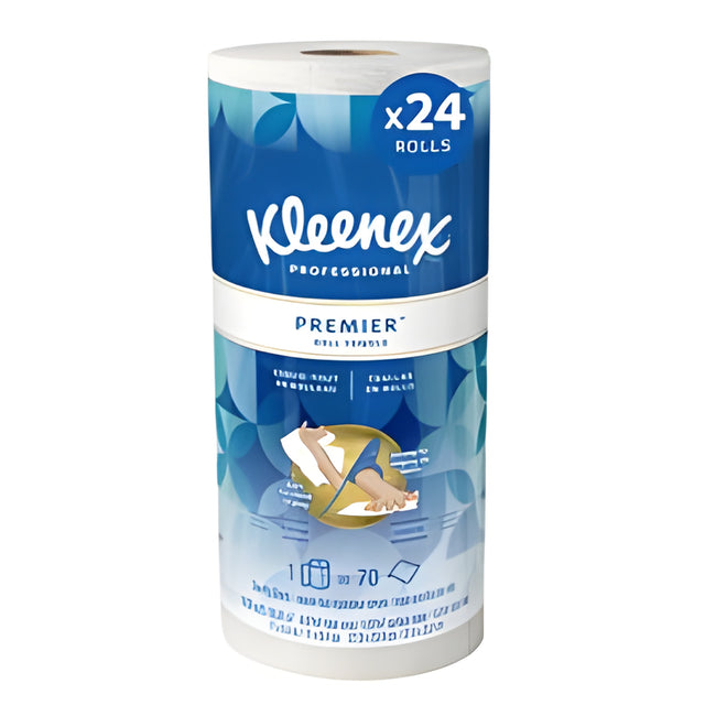 KC Kleenex Premiere Kitchen Roll Towel- 70 sheets x 24 Rolls / Case