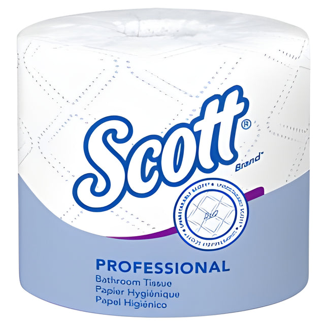 KC Scott 48040 Bath Tissue, 2 Ply, White, 550 Sheets / Roll- 40 Rolls / Case