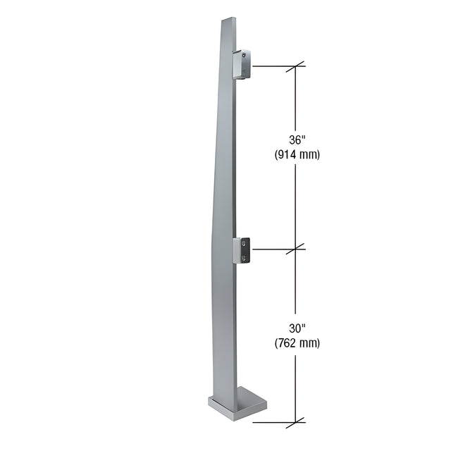 CRL 72" Klarity Brushed Stainless Steel Left End Post