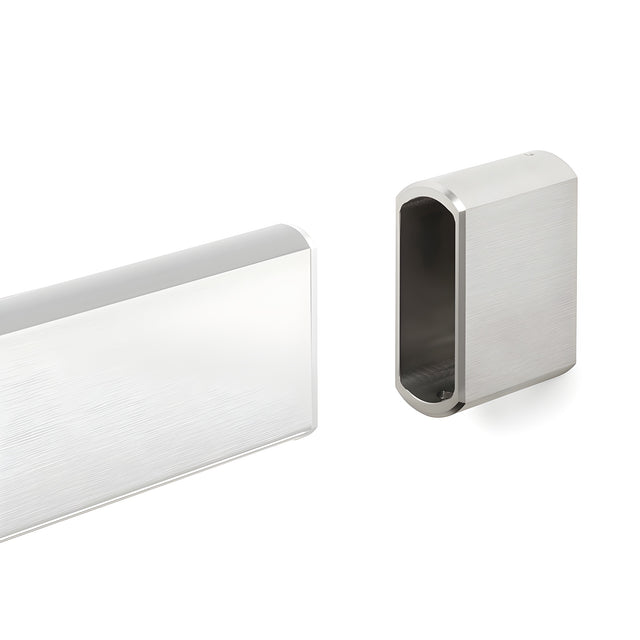 Latitude 34 Glass Adjustable Perpendicular Track Mount Kit Brushed Stainless