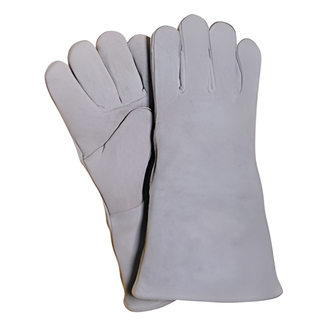 Leather Welders Gloves, 5 Finger, Medium – 12 Pairs/Bag