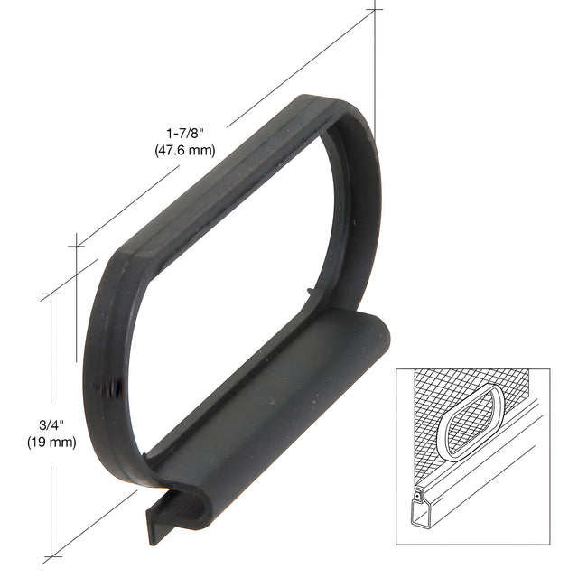 CRL Black Plastic "Loop" Screen Pull Tabs