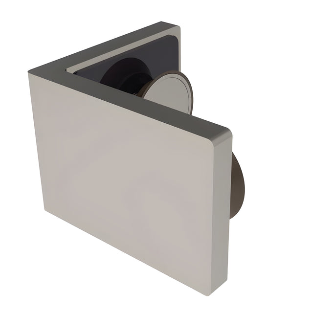 CRL Brushed Nickel Lugano Series Glass-to-Glass Bracket