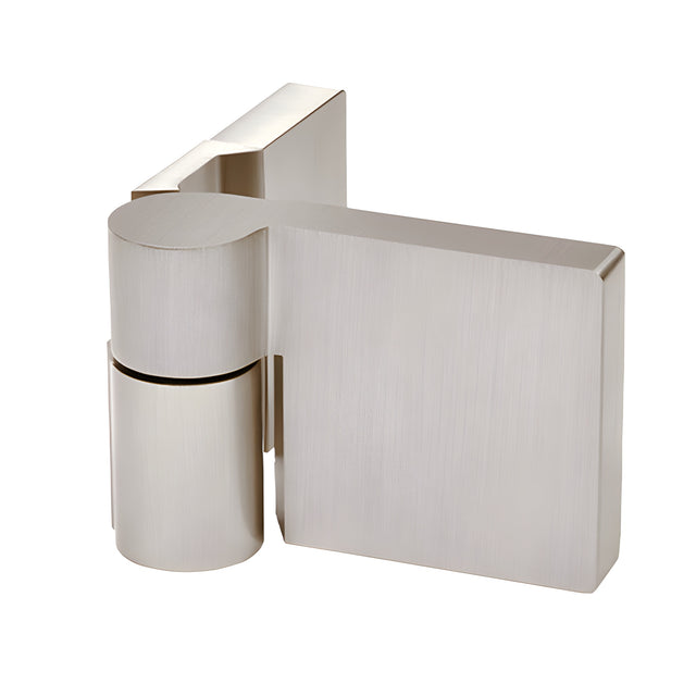 CRL Brushed Nickel Lugano Series Wall Mount Outswing Hinge - For Right Hand Door