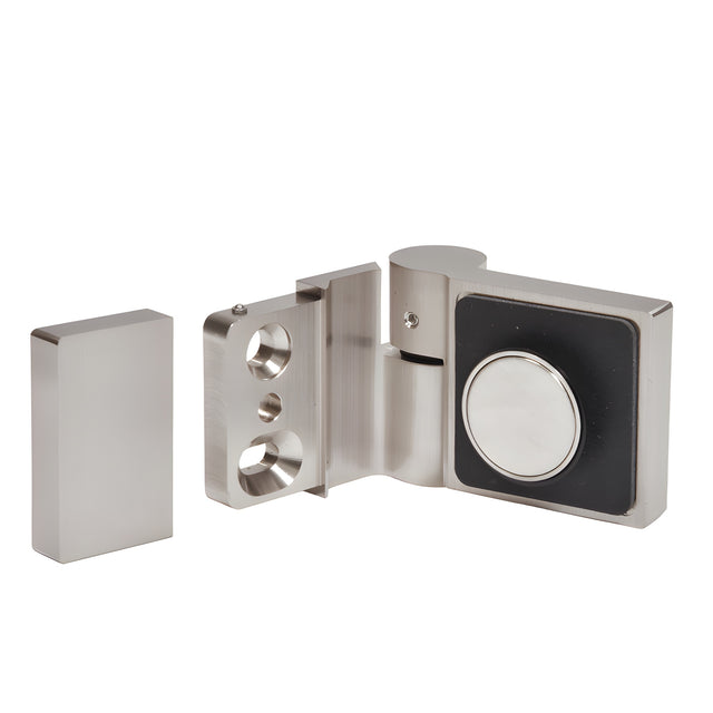 CRL Brushed Nickel Lugano Series Wall Mount Hinge - For Left Hand Door