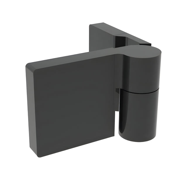 CRL Matte Black Lugano Series Wall Mount Hinge - For Left Hand Door