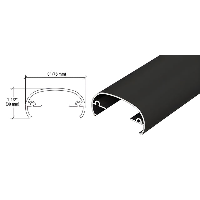 Matte Black 320X Series 241" Long Top Rail
