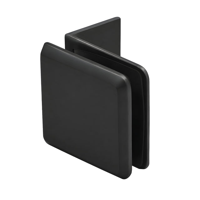 CRL Matte Black Fixed Panel Beveled Clamp With Small Leg