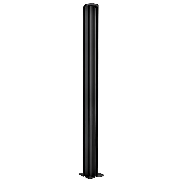 CRL Matte Black 30" Corner Design Series Partition Post