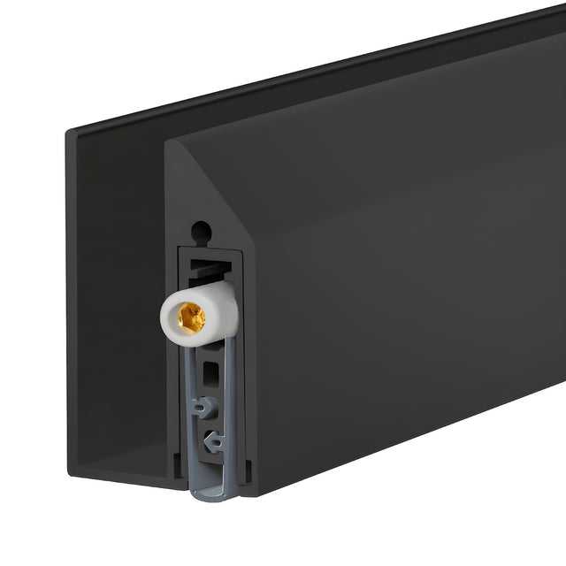 Fallbrook Captured Drop Seal for 1/2" (12mm) Glass Matte Black