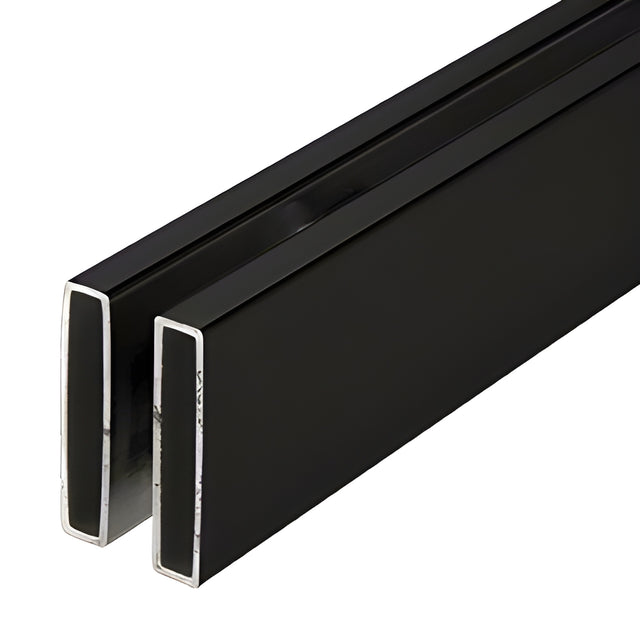 CRL Matte Black Deluxe 180 Degree Cambridge Series Two Door Bypass Sliding Shower Door System