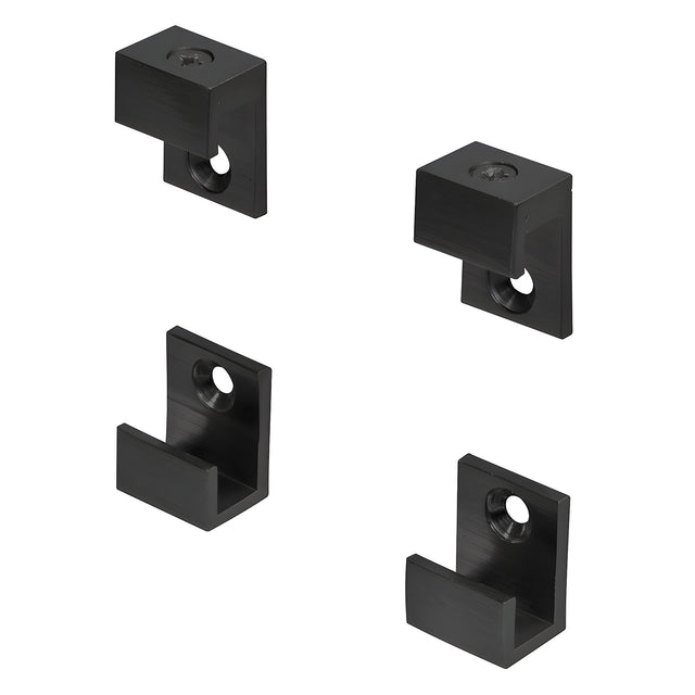 CRL Matte Black 5/8" Wide Mirror Clip Set
