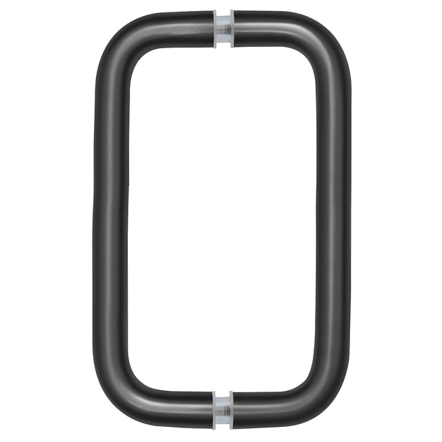 CRL Matte Black 8" Back-to-Back Solid 3/4" Diameter Pull Handles Without Metal Washers