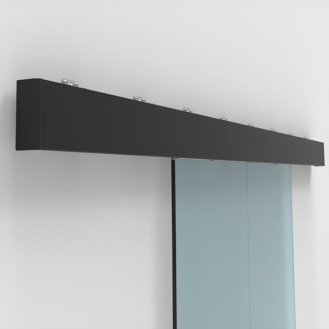 CRL70 Matte Black Series Synchronized Wall Mount Bi-Parting Slider Kit