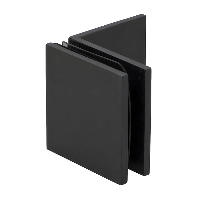 CRL Matte Black Fixed Panel Square Clamp With Large Leg