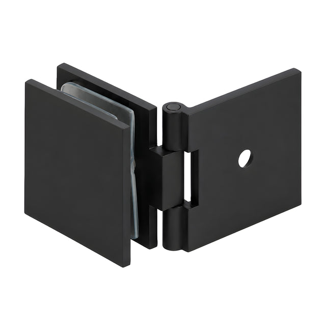 CRL Matte Black Adjustable Square Wall Mount Glass Clamp