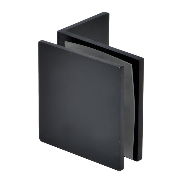 CRL Matte Black Fixed Panel Square Clamp With Small Leg