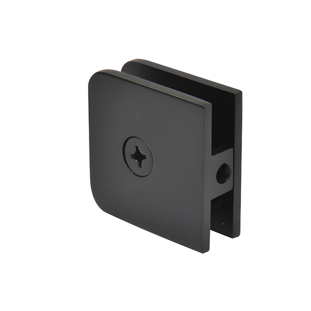 CRL Matte Black Traditional Style Fixed Panel U-Clamp