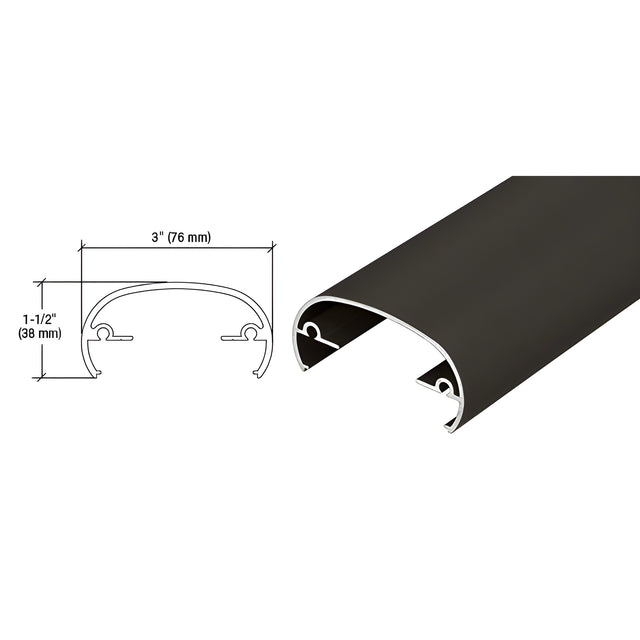 Matte Bronze 320X Series 241" Long Top Rail