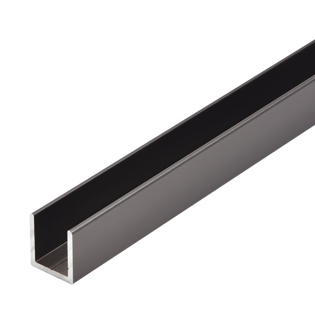 CRL Matte Gun Metal 1/2" Fixed Panel Shower Door Deep U-Channel - 95"