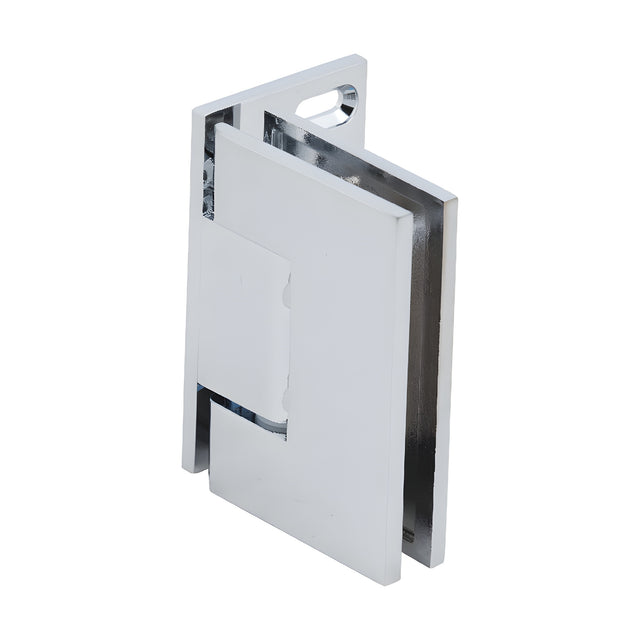 CRL Polished Chrome Melbourne Wall Mount Offset Plate with Cover Plate Hinge