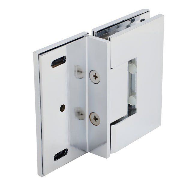 CRL Polished Chrome Face Mount Melbourne Hinge with Cover Plate