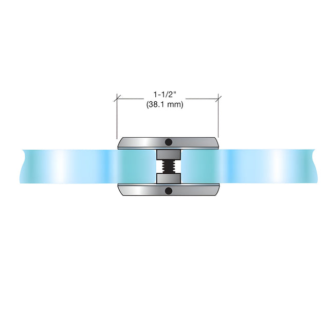 CRL Black Anodized Aluminum Mini Mall Front Clamp