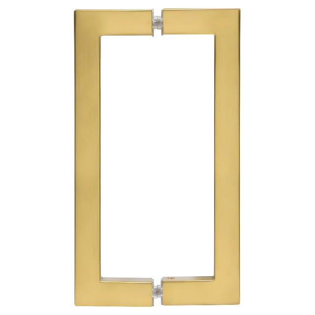 CRL Modern Gold 8" x 8" SQ Series Square Tubing Back-to-Back Pull Handles