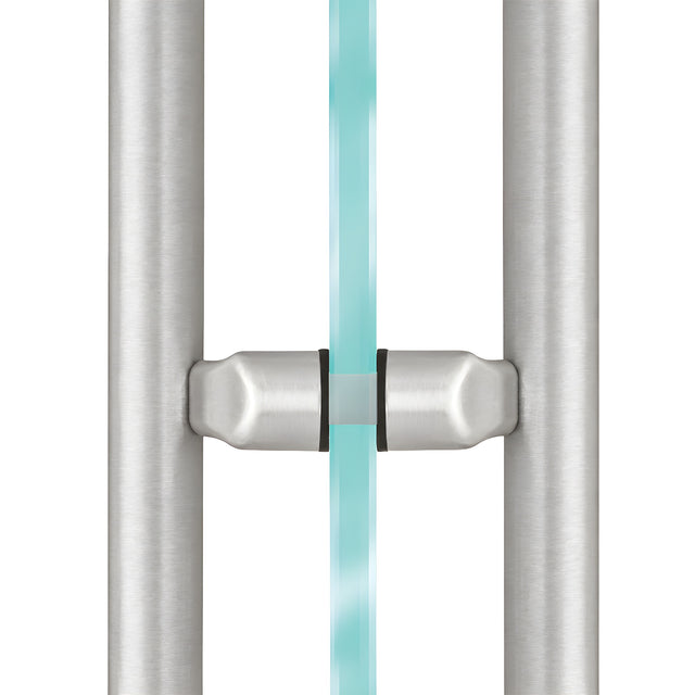 CRL Brushed Stainless Offset Mount Mid-Post for Ladder Pulls