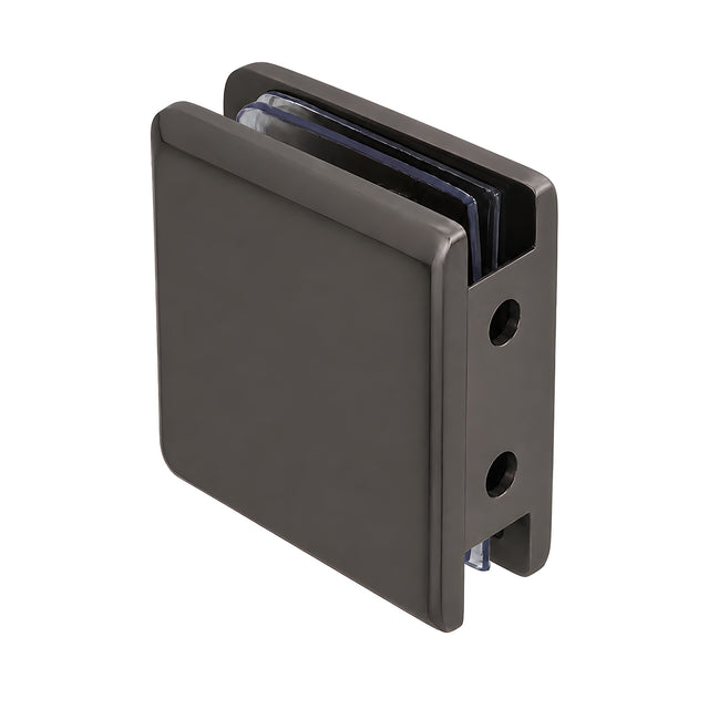CRL Oil Rubbed Bronze Beveled Style Notch-in-Glass Fixed Panel U-Clamp