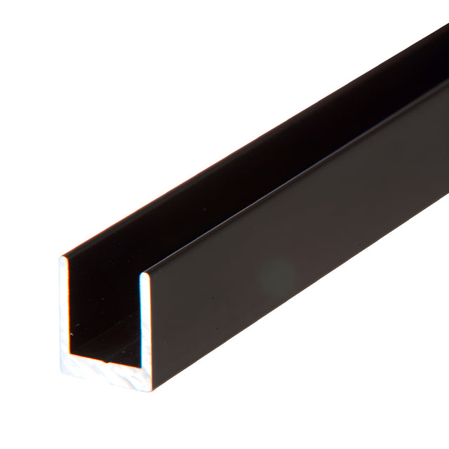 CRL Oil Rubbed Bronze 1/4" Single Aluminum U-Channel