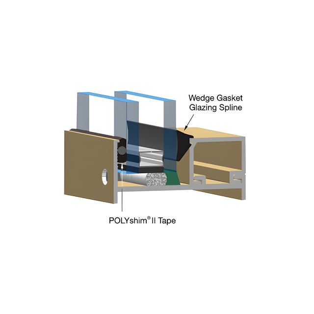 CRL Black 1/8" x 3/8" Tremco® POLYshim™ II Butyl Architectural Tape