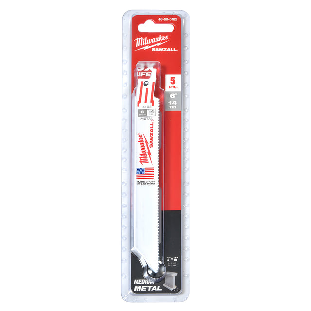 CRL Milwaukee® 6" Long 14 Teeth Per Inch Sawzall® Blade