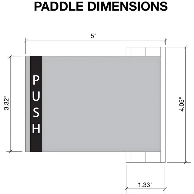 CRL Chrome Universal Push-Pull Paddle Handle - Pull to Left