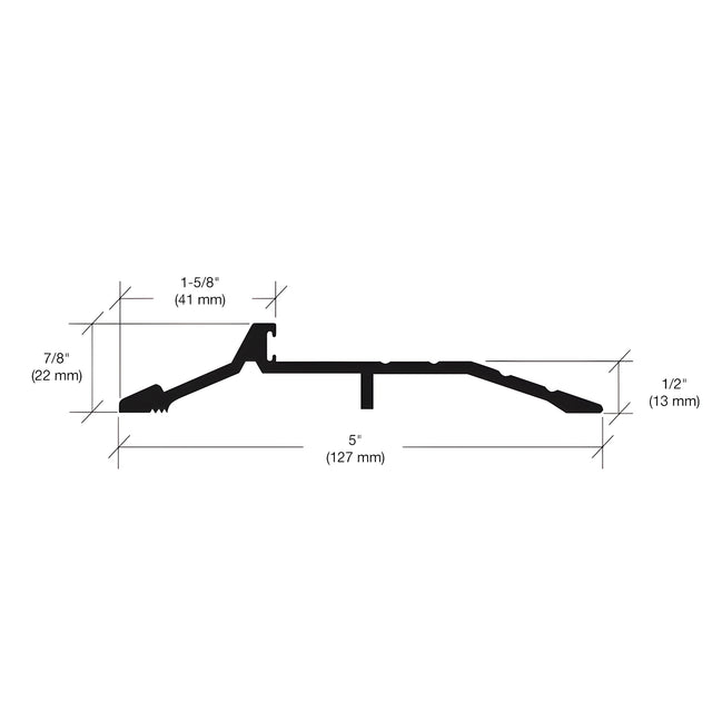 CRL 5" x 1/2" Aluminum Panic Type Threshold - 73" Length