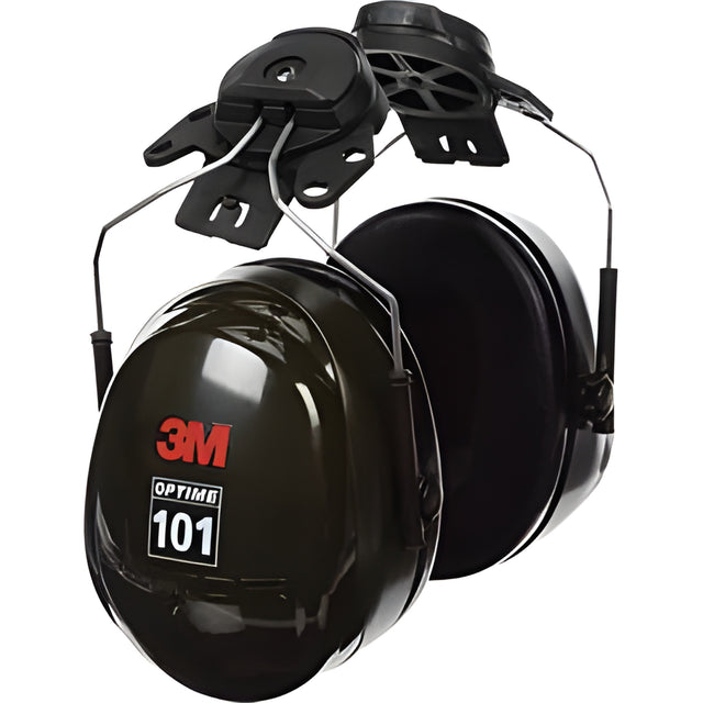 Peltor Optime 101 Series Earmuffs, Cap Mount, 24 NRR dB