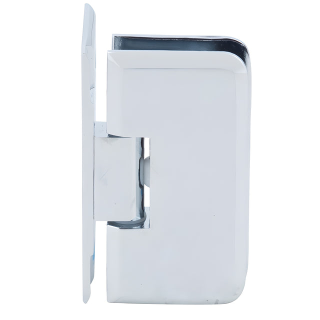 CRL Polished Chrome Petite 044 Series Wall Mount Offset Back Plate Hinge