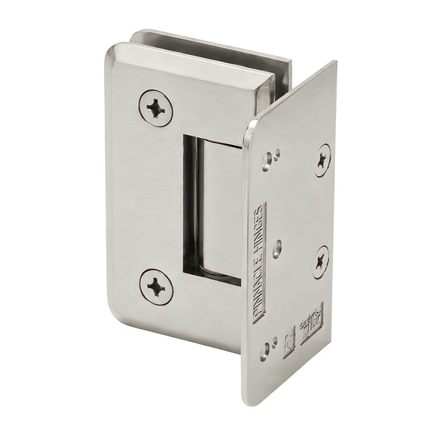 CRL Brushed Nickel Pinnacle 044 Series Wall Mount Offset Back Plate Hinge