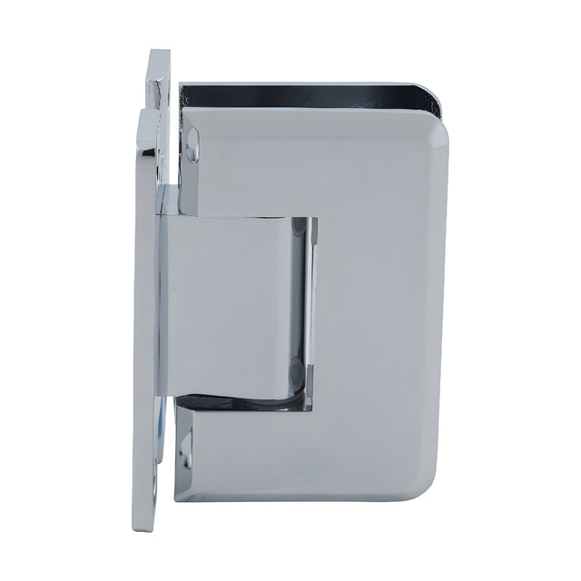 CRL Polished Chrome Pinnacle 537 Series 5 Degree Pre-Set Wall Mount 'H' Back Plate Hinge