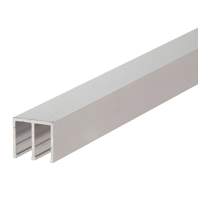 CRL Polished Aluminum Finish Rollertrack Top Track 4 m Length, 21 mm Wide, 18 mm High