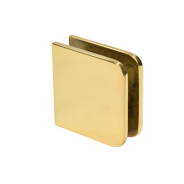 CRL Polished Brass Traditional Style Fixed Panel U-Clamp