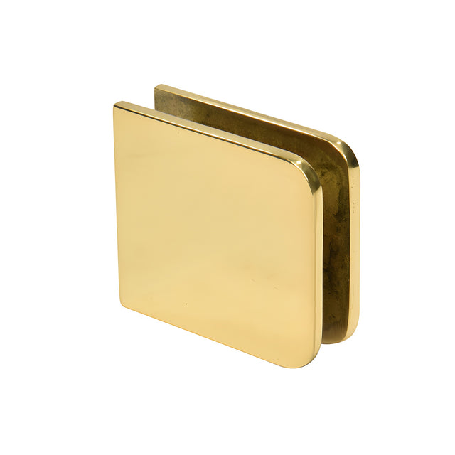 CRL Polished Brass Oversized Fixed Panel U-Clamp