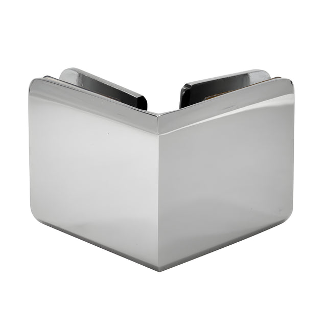 CRL Polished Chrome Beveled Style 90º Glass-to-Glass Clamp