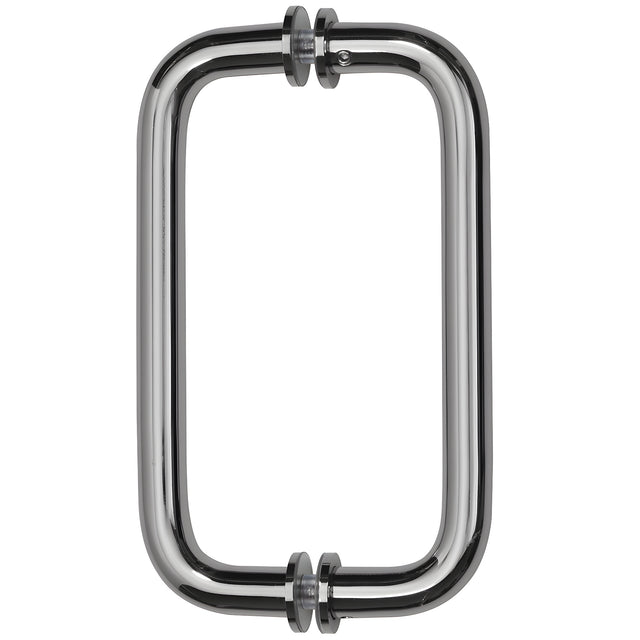 CRL Polished Chrome 8" Back-to-Back Solid Brass 3/4" Diameter Pull Handles with Metal Washers