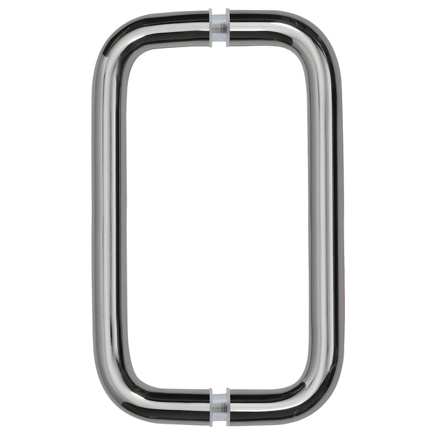 CRL Polished Chrome 8" Back-to-Back Solid 3/4" Diameter Pull Handles Without Metal Washers