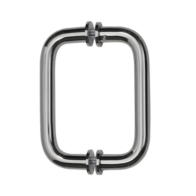 CRL Polished Chrome 6" Tubular Back-to-Back 3/4" Diameter Shower Door Pull Handles